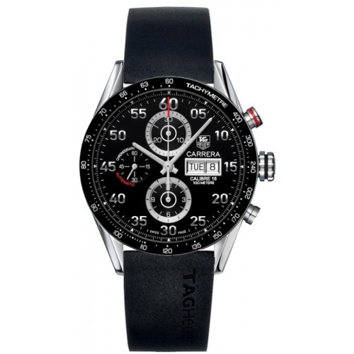 Tag Heuer Carrera Black Dial 43mm Men's Watch CV2A10-FT6005 Tag Heuer Carrera Black Dial 43mm Men's Watch CV2A10-FT6005